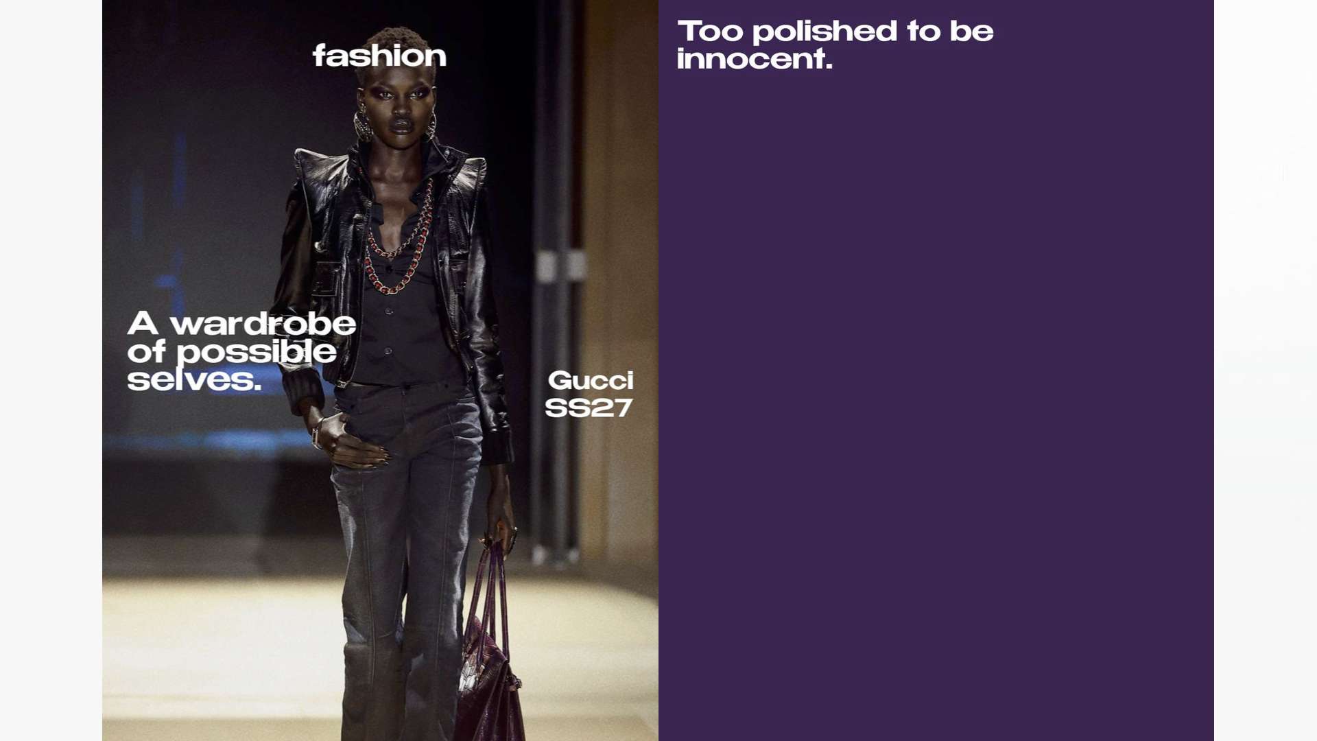 Gucci SS27 A wardrobe of possible selves